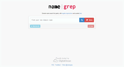 Desktop Screenshot of namegrep.com
