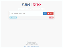 Tablet Screenshot of namegrep.com